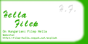 hella filep business card